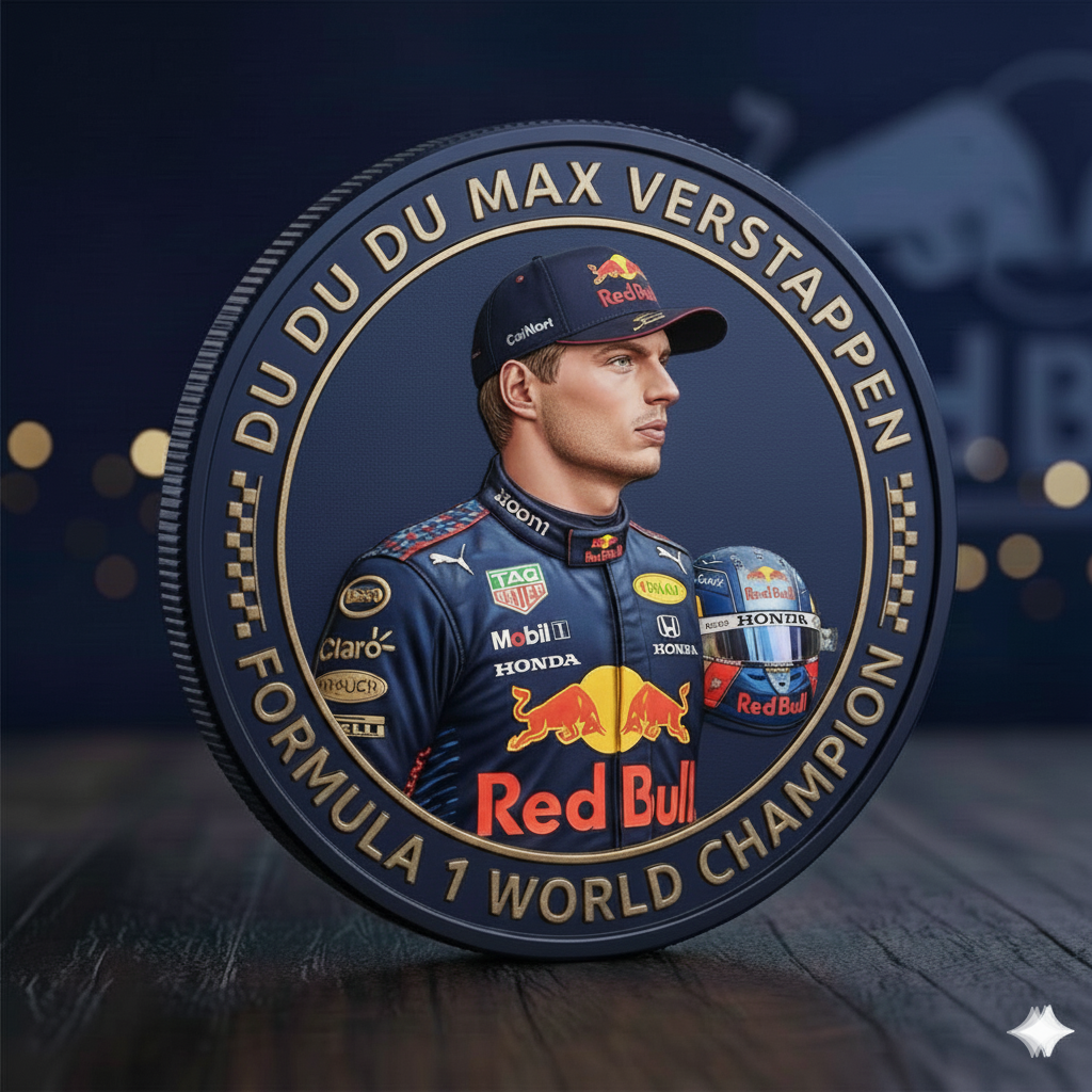 Max Verstappen Red Bull F1 World Champion Commemorative Coin