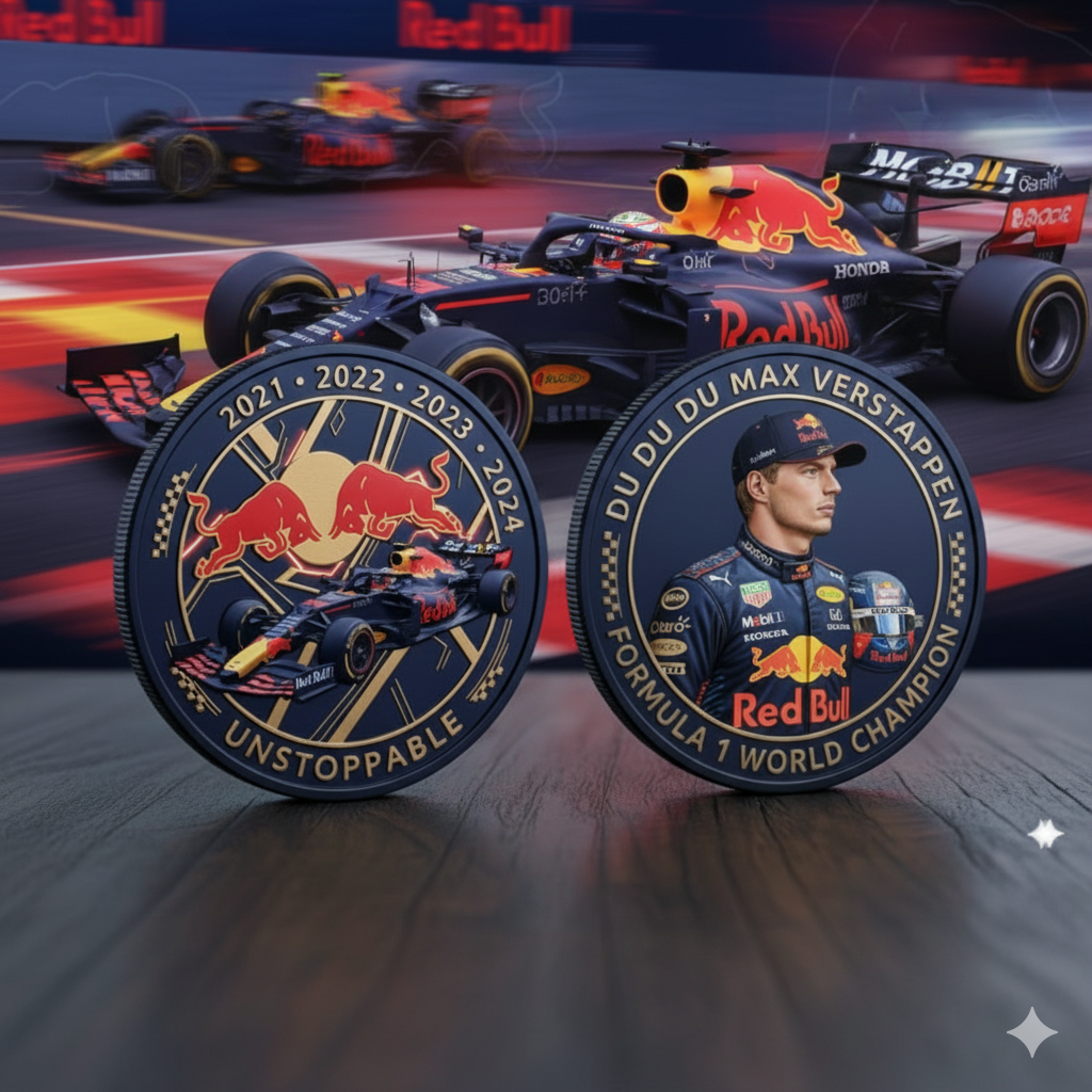 Max Verstappen Red Bull F1 World Champion Commemorative Coin