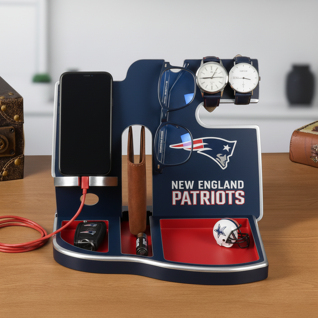Football team desktop storage stand
