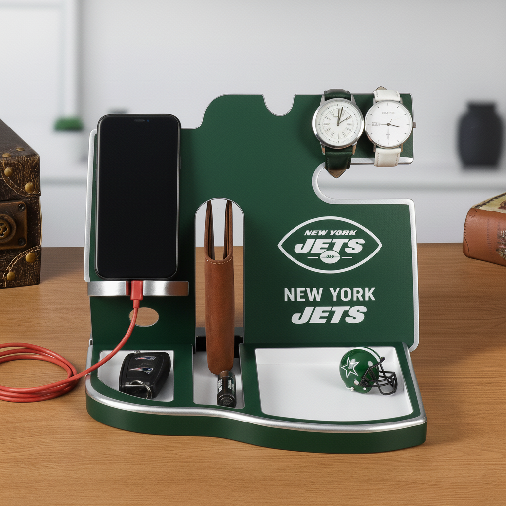 Football team desktop storage stand