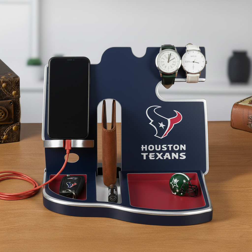 Football team desktop storage stand