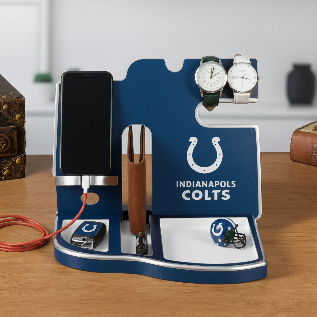 Football team desktop storage stand