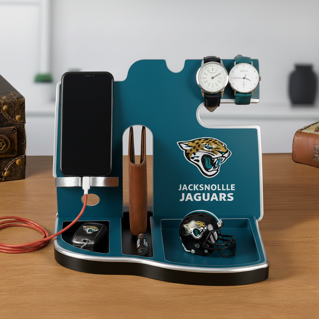 Football team desktop storage stand