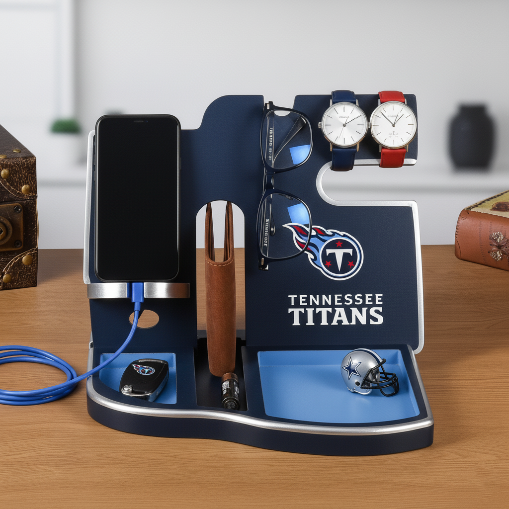 Football team desktop storage stand