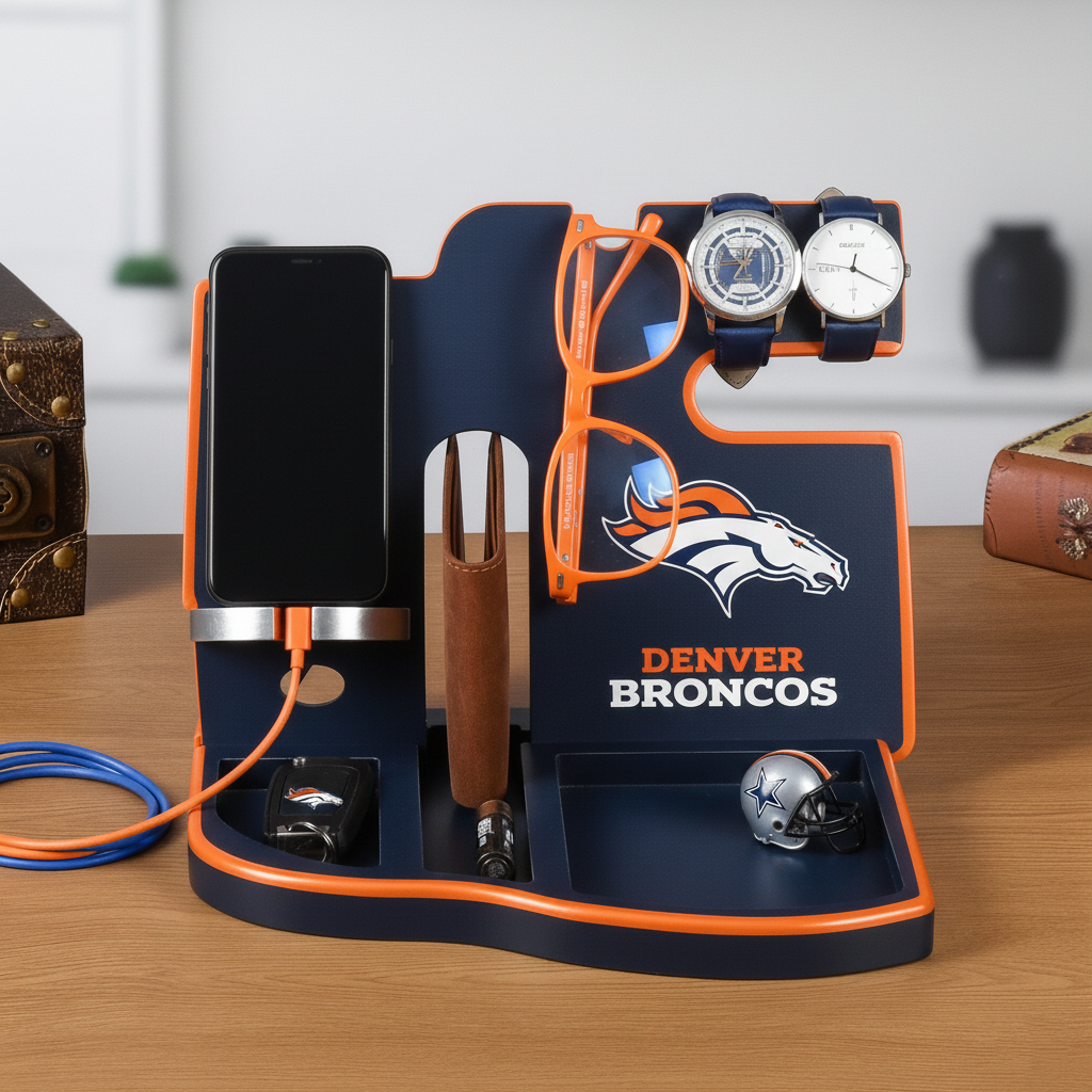 Football team desktop storage stand