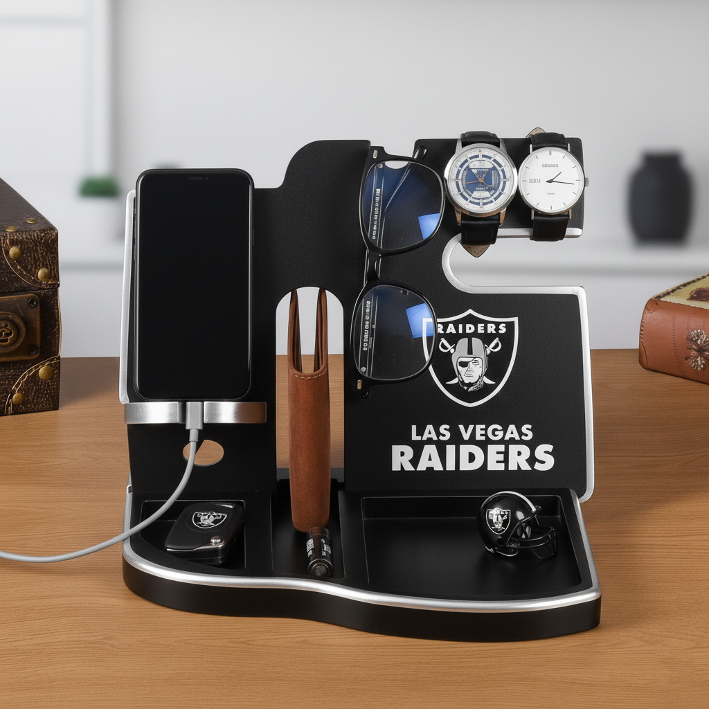 Football team desktop storage stand