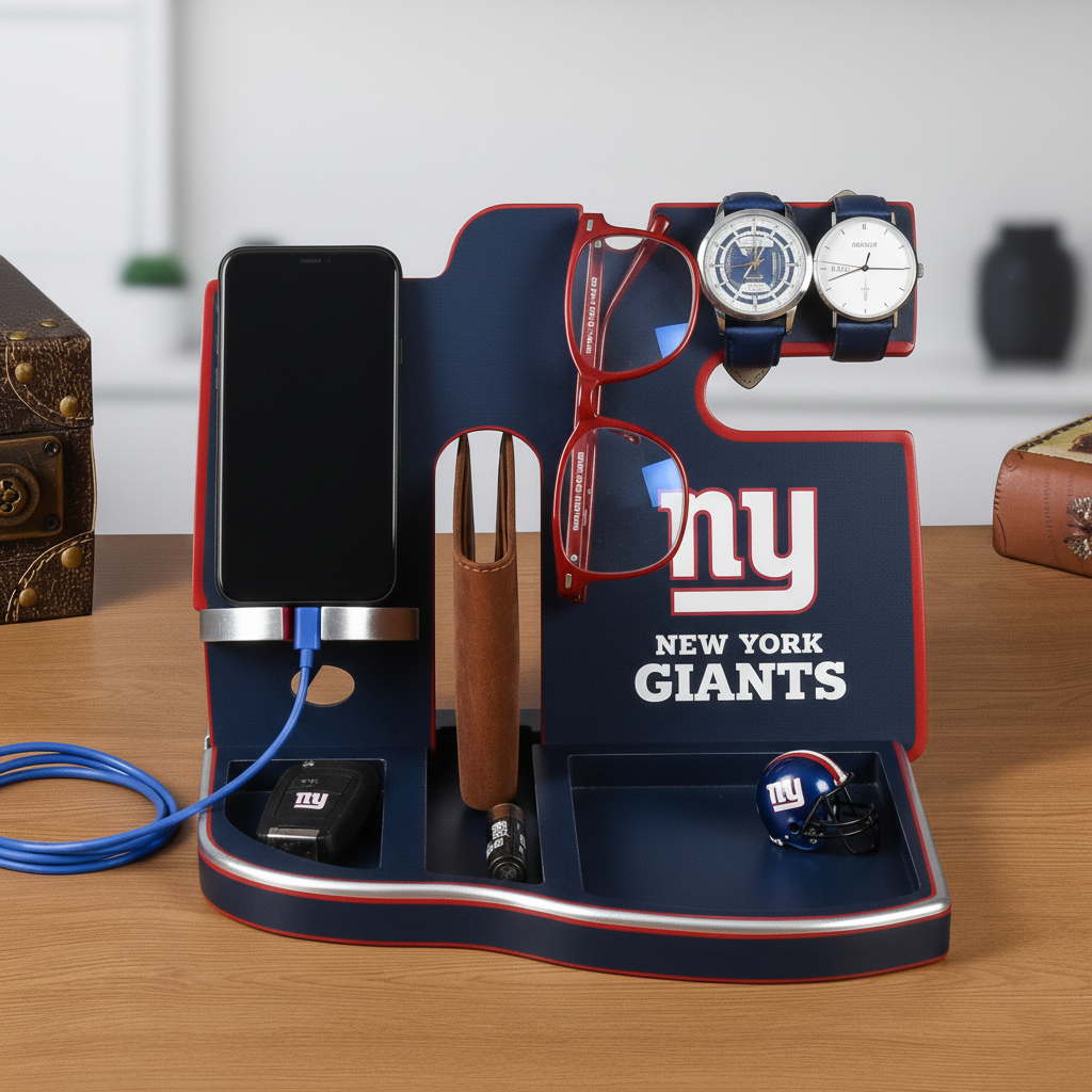 Football team desktop storage stand