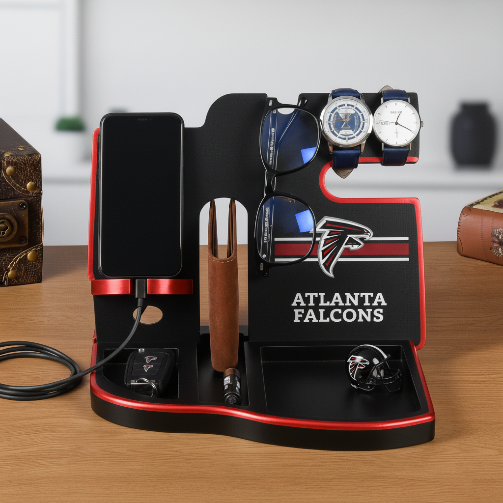 Football team desktop storage stand