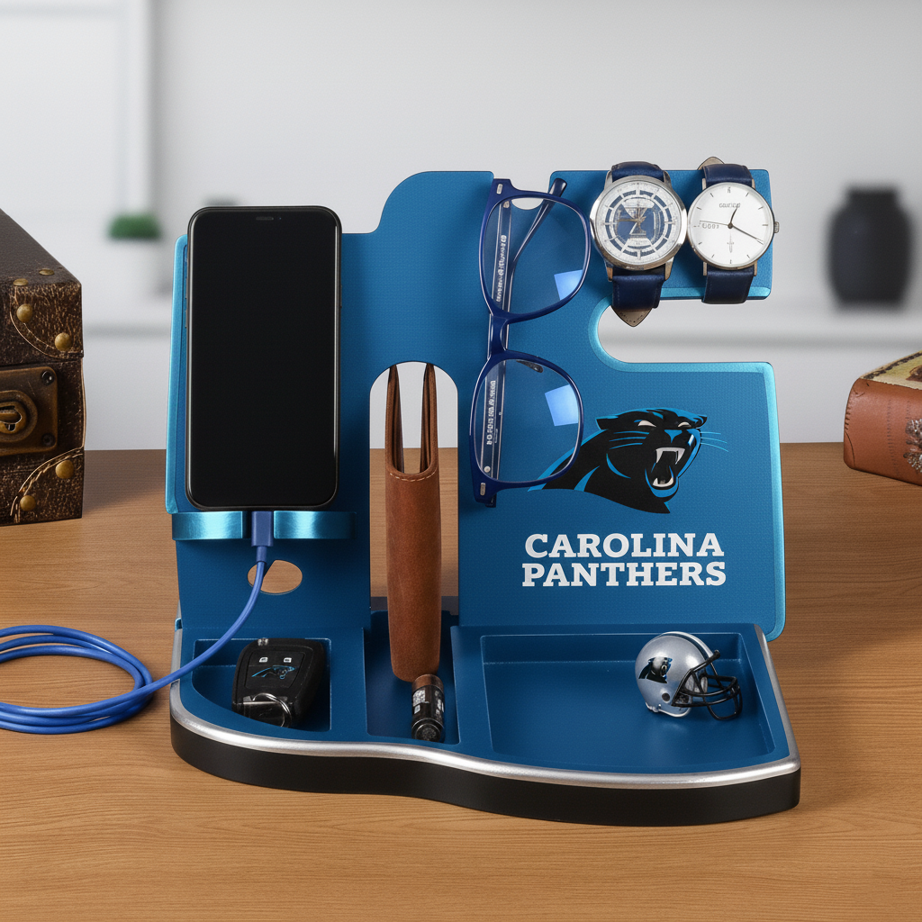 Football team desktop storage stand