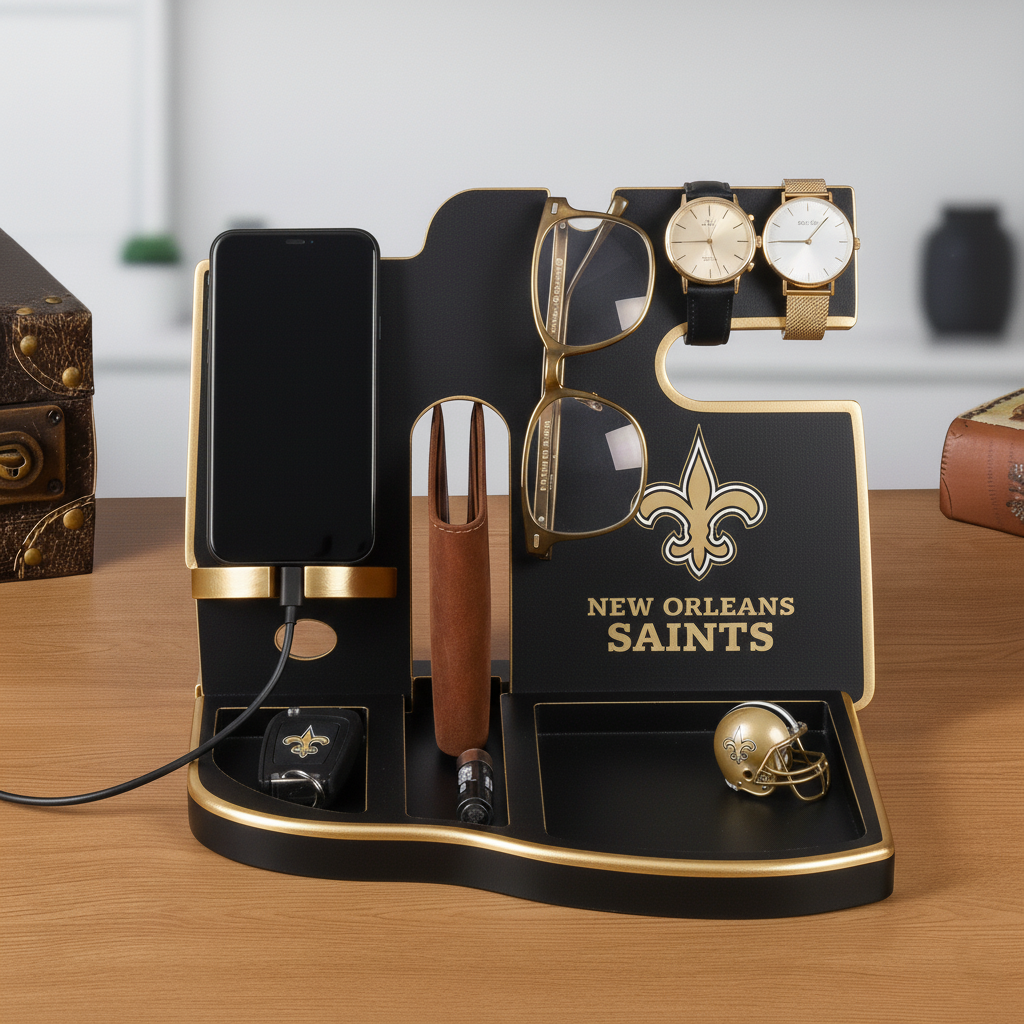 Football team desktop storage stand