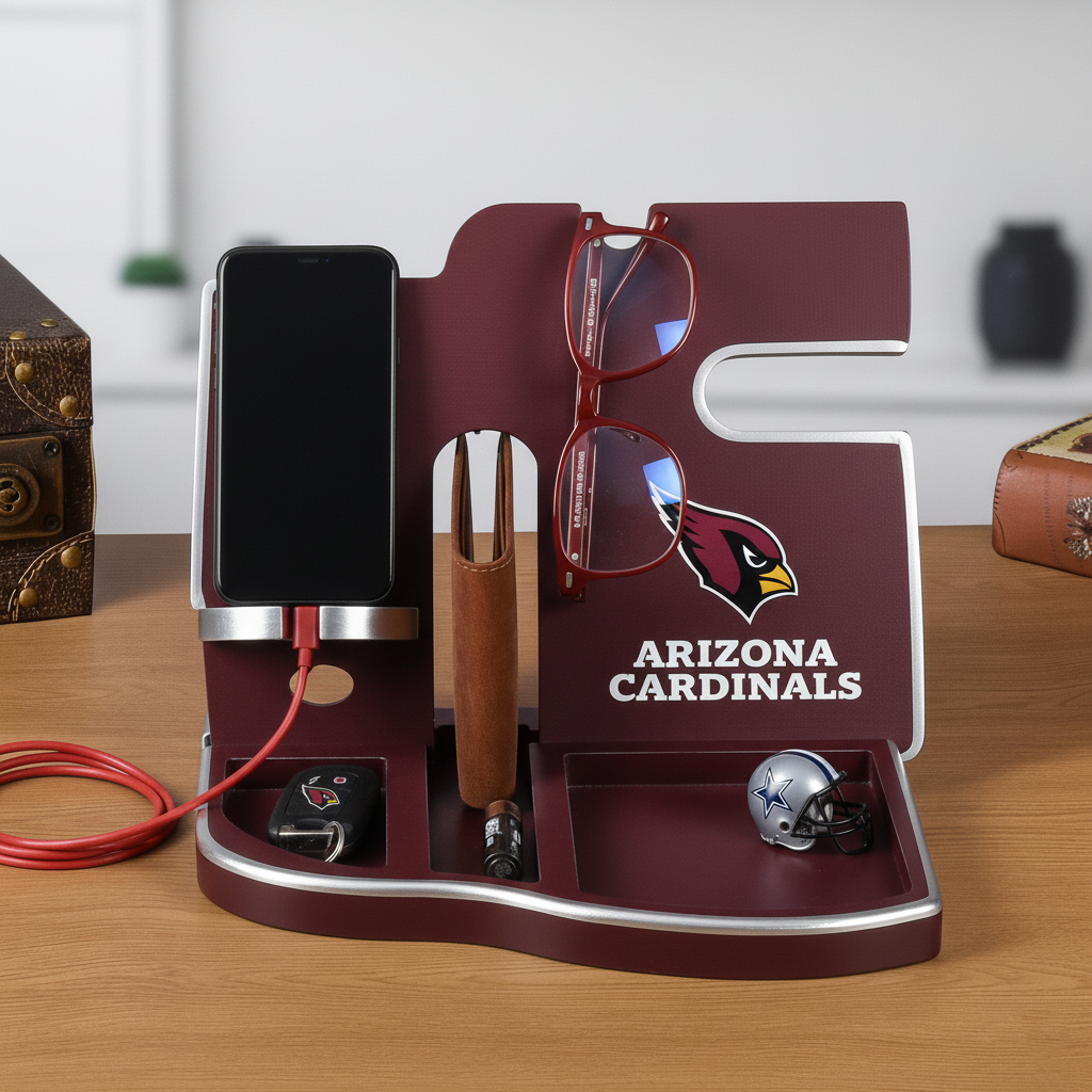 Football team desktop storage stand