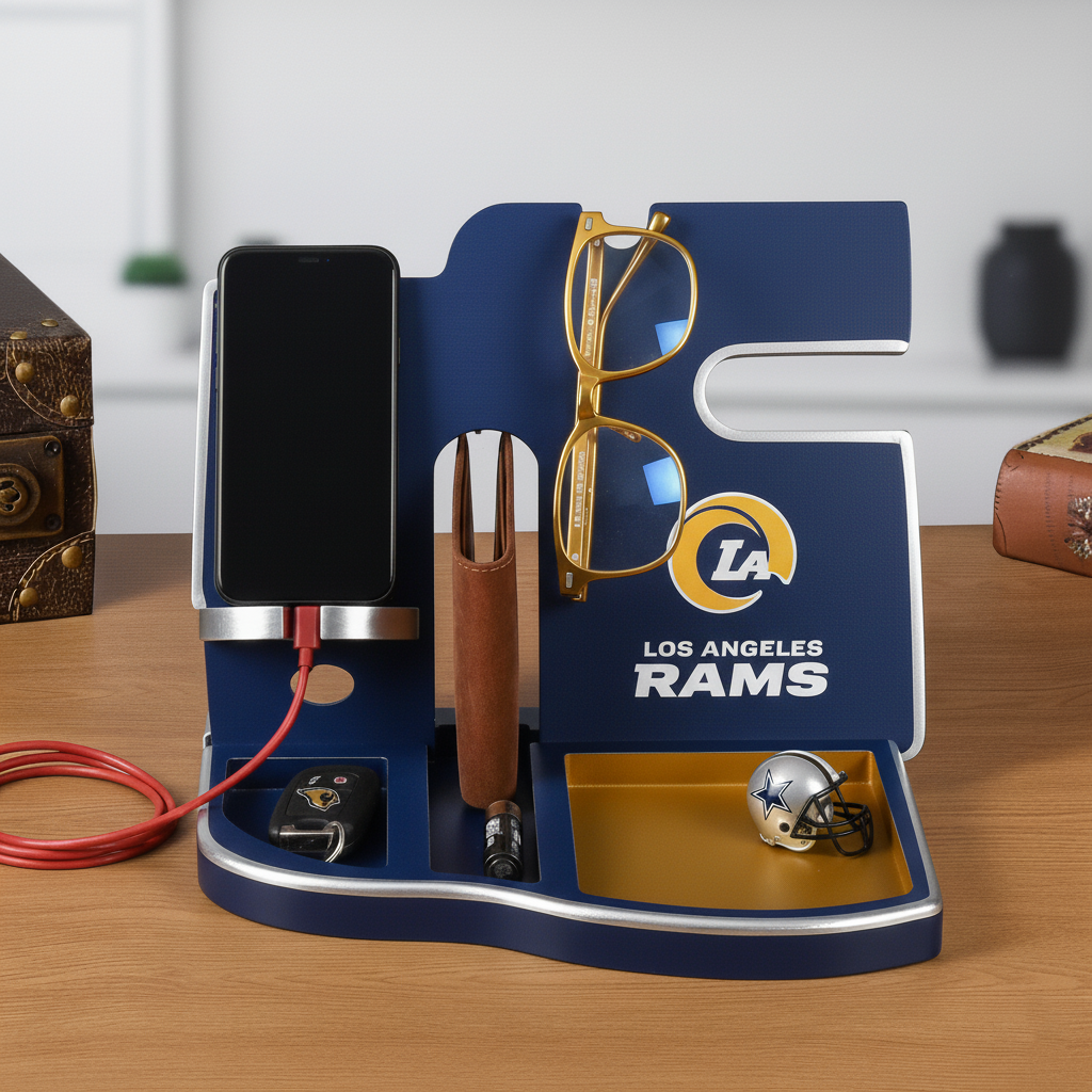 Football team desktop storage stand