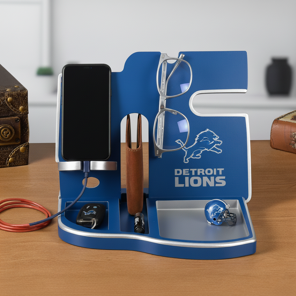 Football team desktop storage stand