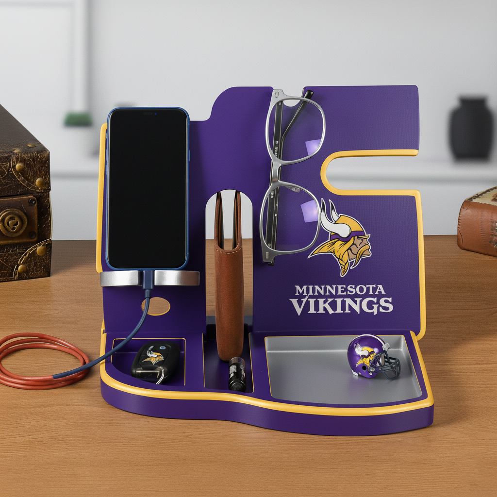 Football team desktop storage stand