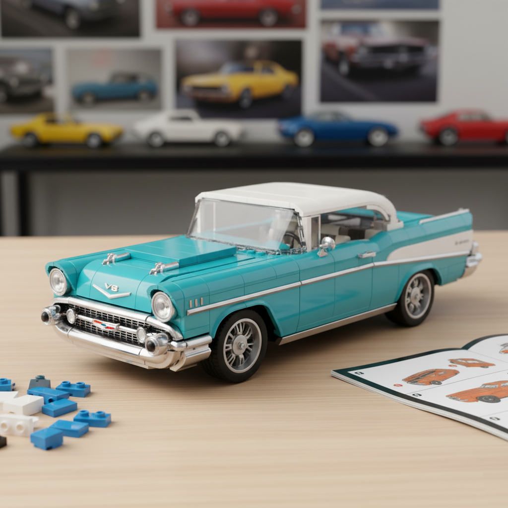 American classic car building block model