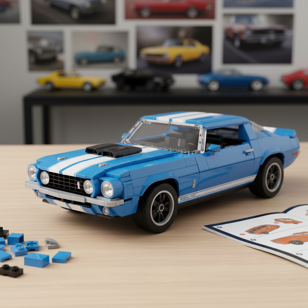 American classic car building block model