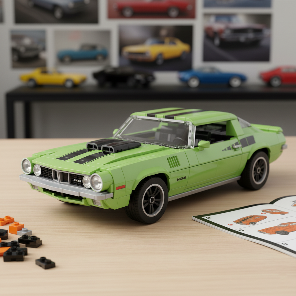 American classic car building block model