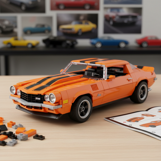 American classic car building block model