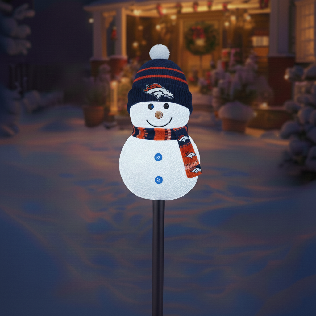 Football Team Snowman Path Lights