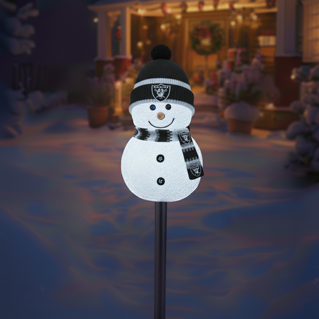 Football Team Snowman Path Lights