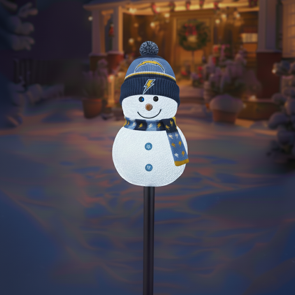 Football Team Snowman Path Lights