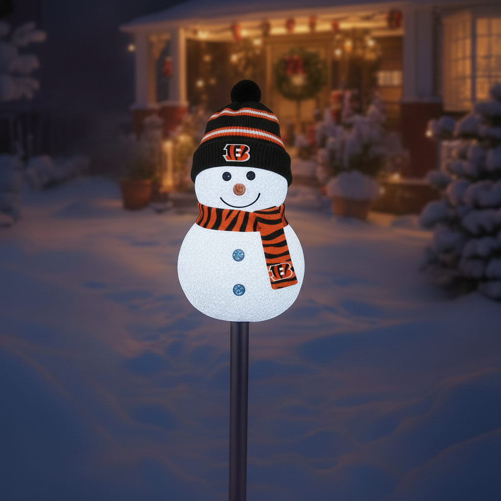 Football Team Snowman Path Lights