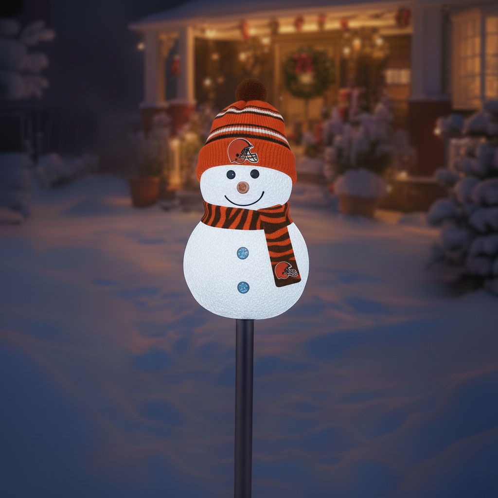 Football Team Snowman Path Lights