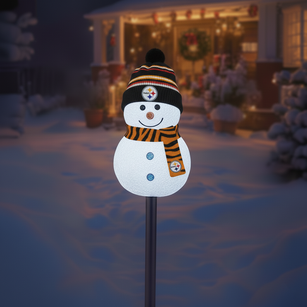 Football Team Snowman Path Lights