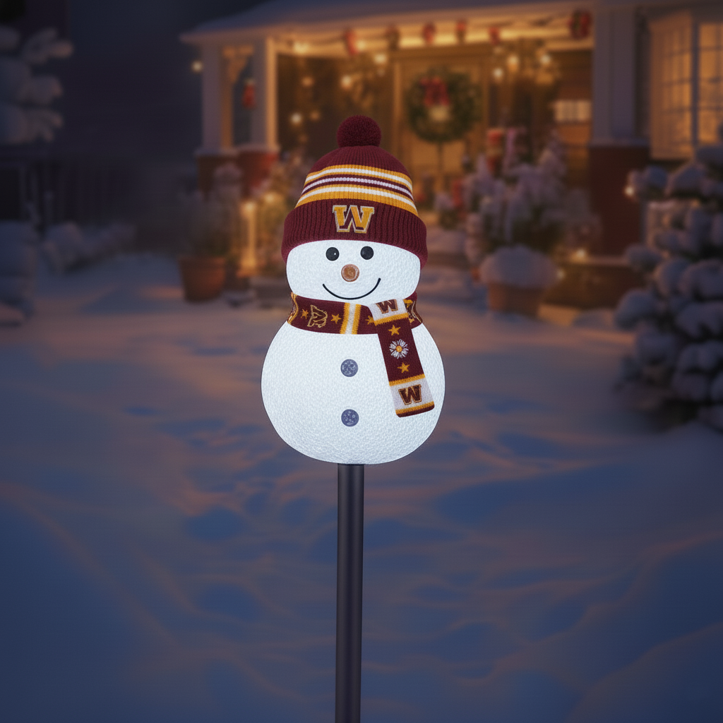 Football Team Snowman Path Lights