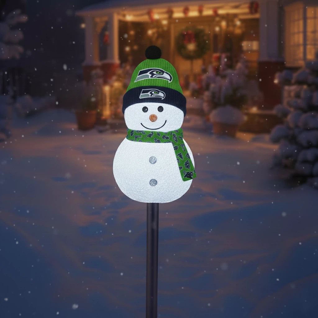 Football Team Snowman Path Lights