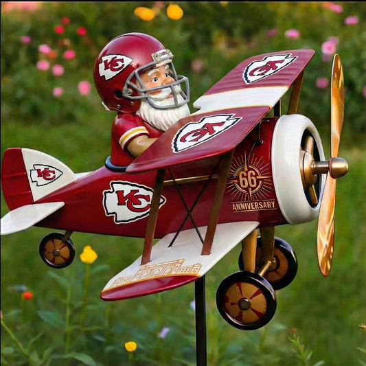 Kansas City Chiefs 66th Anniversary Commemorative Garden Windmill