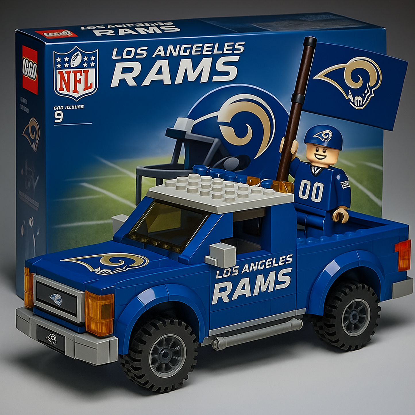 32 Teams Pickup Truck Building Blocks