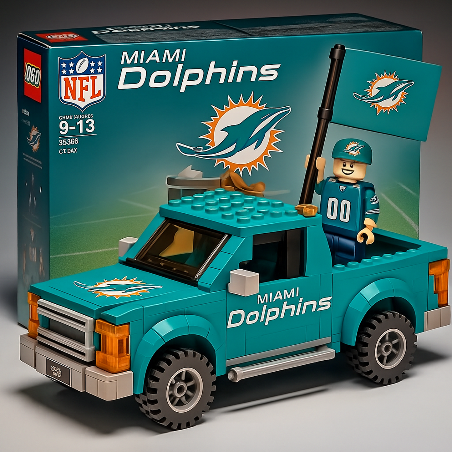 32 Teams Pickup Truck Building Blocks