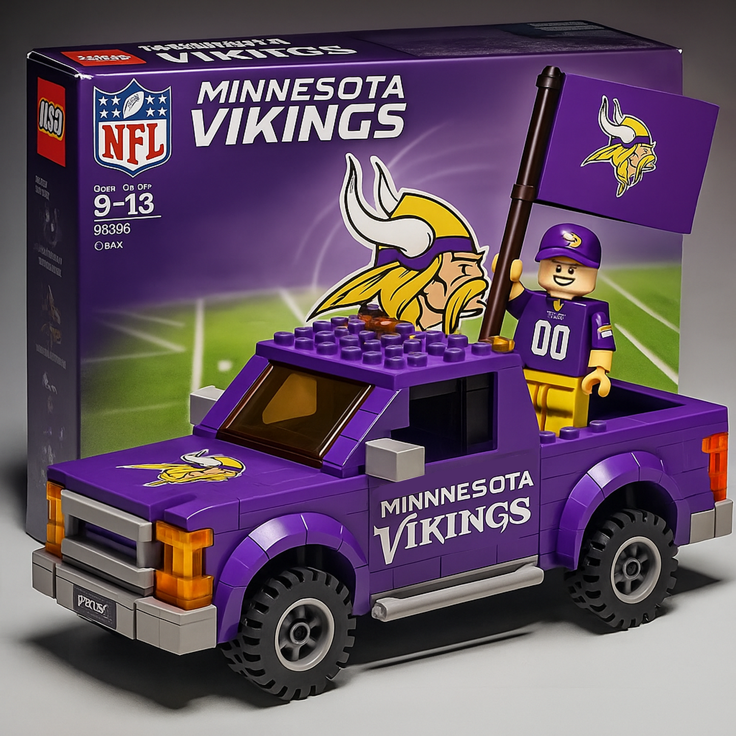 32 Teams Pickup Truck Building Blocks