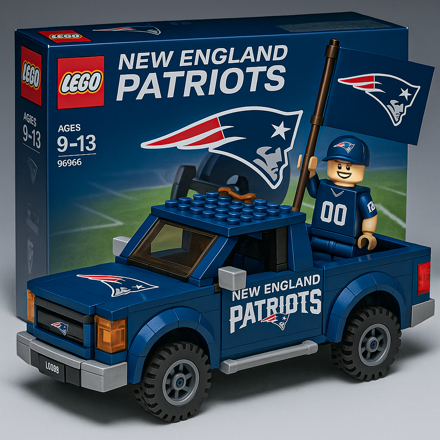 32 Teams Pickup Truck Building Blocks