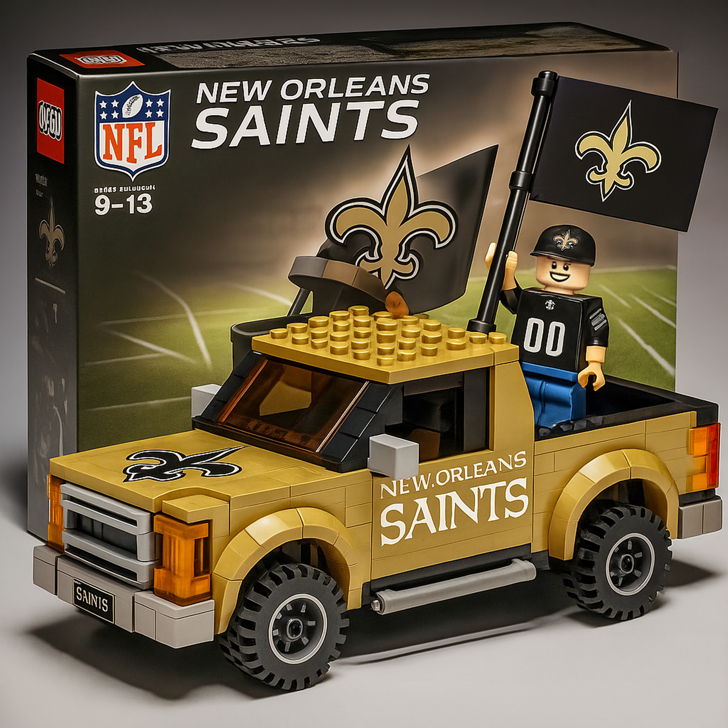 32 Teams Pickup Truck Building Blocks