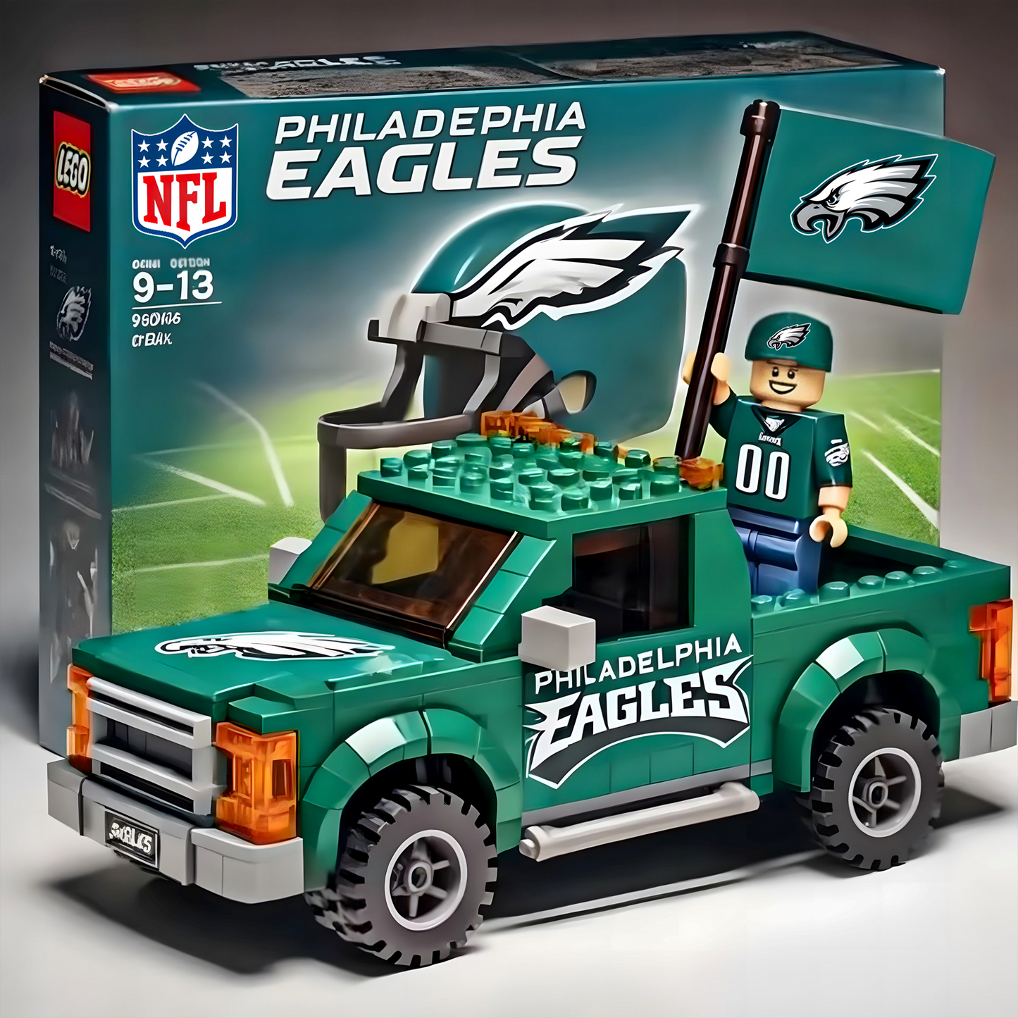 32 Teams Pickup Truck Building Blocks