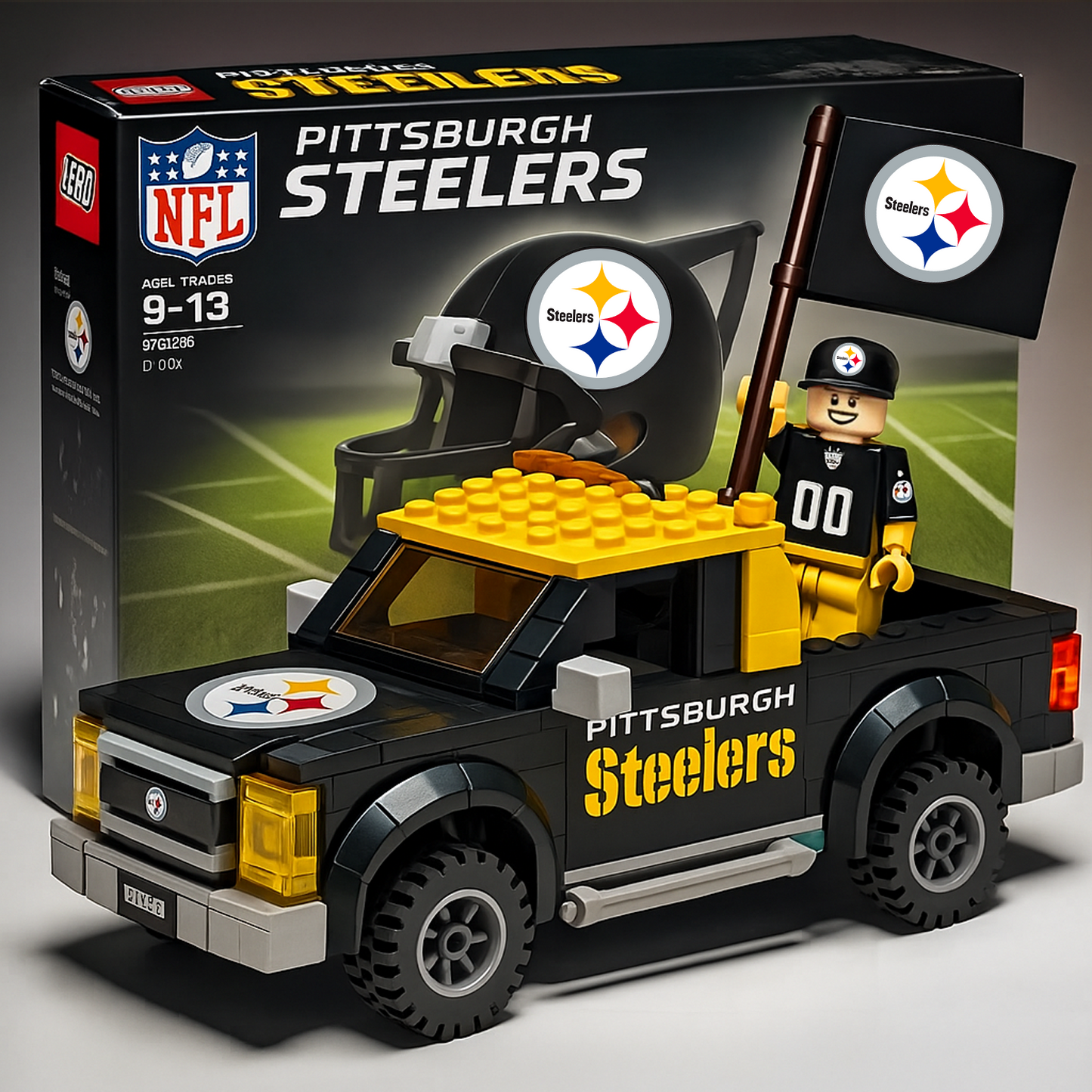 32 Teams Pickup Truck Building Blocks