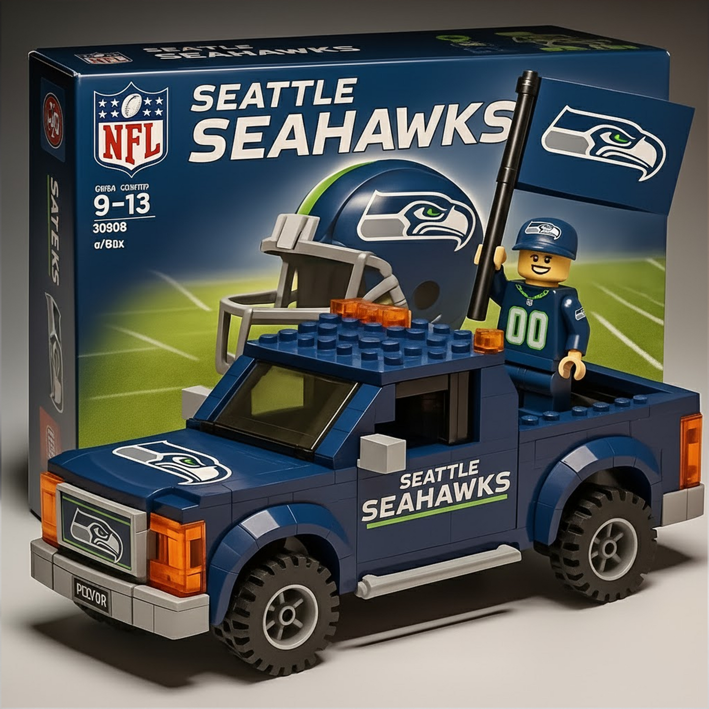 32 Teams Pickup Truck Building Blocks