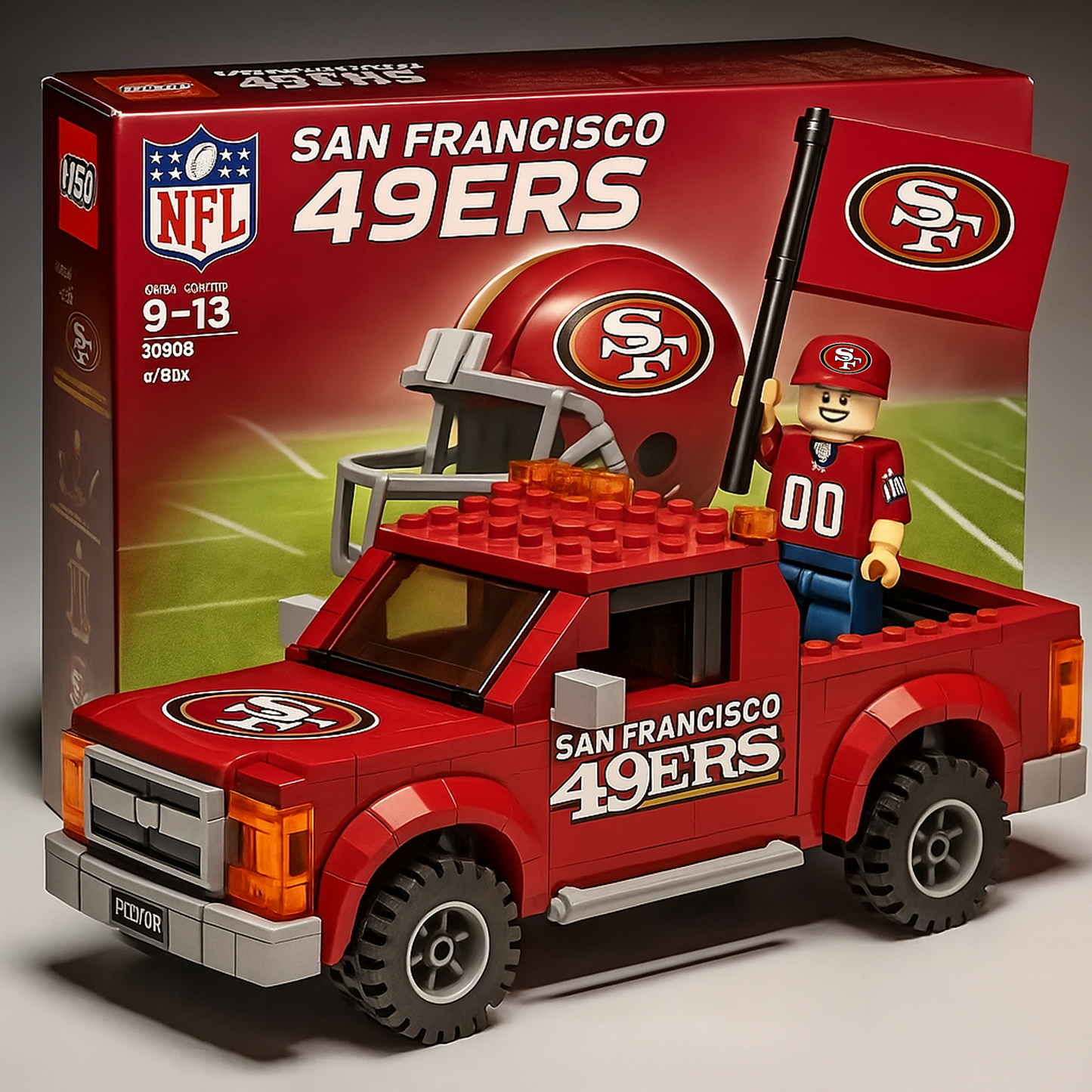 32 Teams Pickup Truck Building Blocks