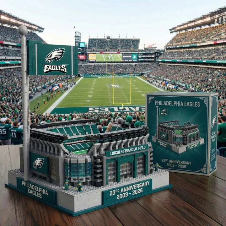Philadelphia Eagles Lincoln Financial Field Collectible Building Blocks Set