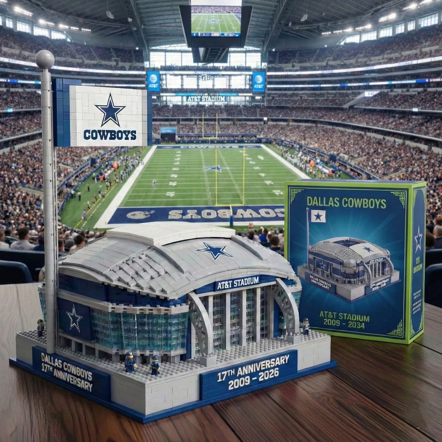 Dallas Cowboys AT&T Stadium Collectible Building Blocks Set