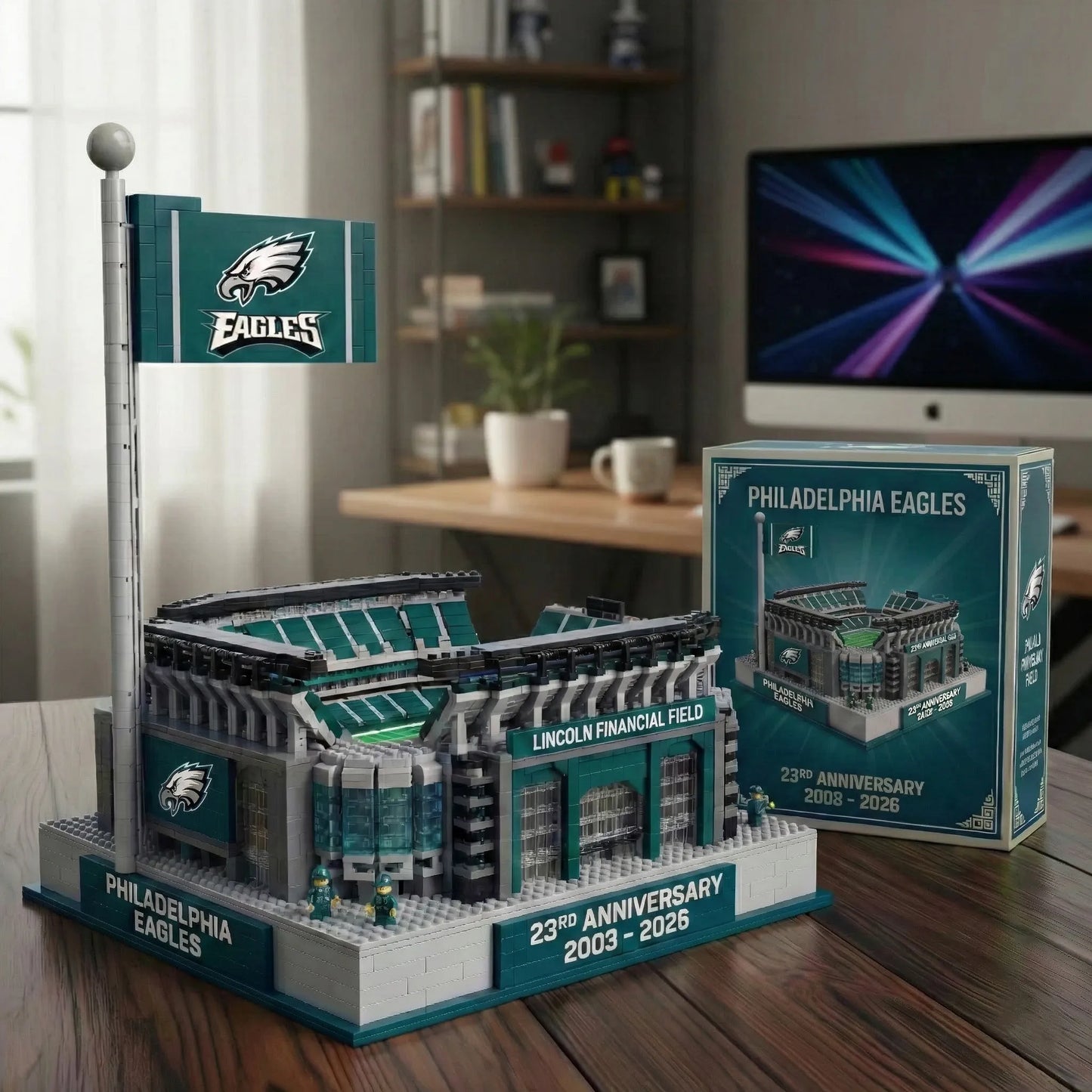 Philadelphia Eagles Lincoln Financial Field Collectible Building Blocks Set
