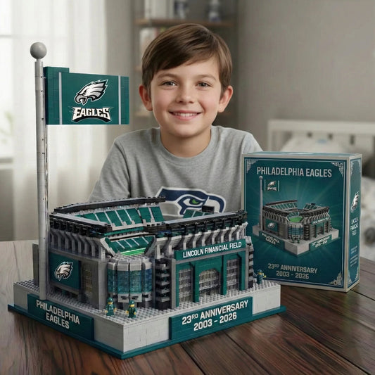 Philadelphia Eagles Lincoln Financial Field Collectible Building Blocks Set