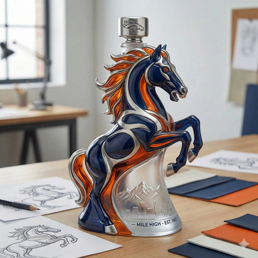 Denver Broncos Stallion Whiskey Bottle