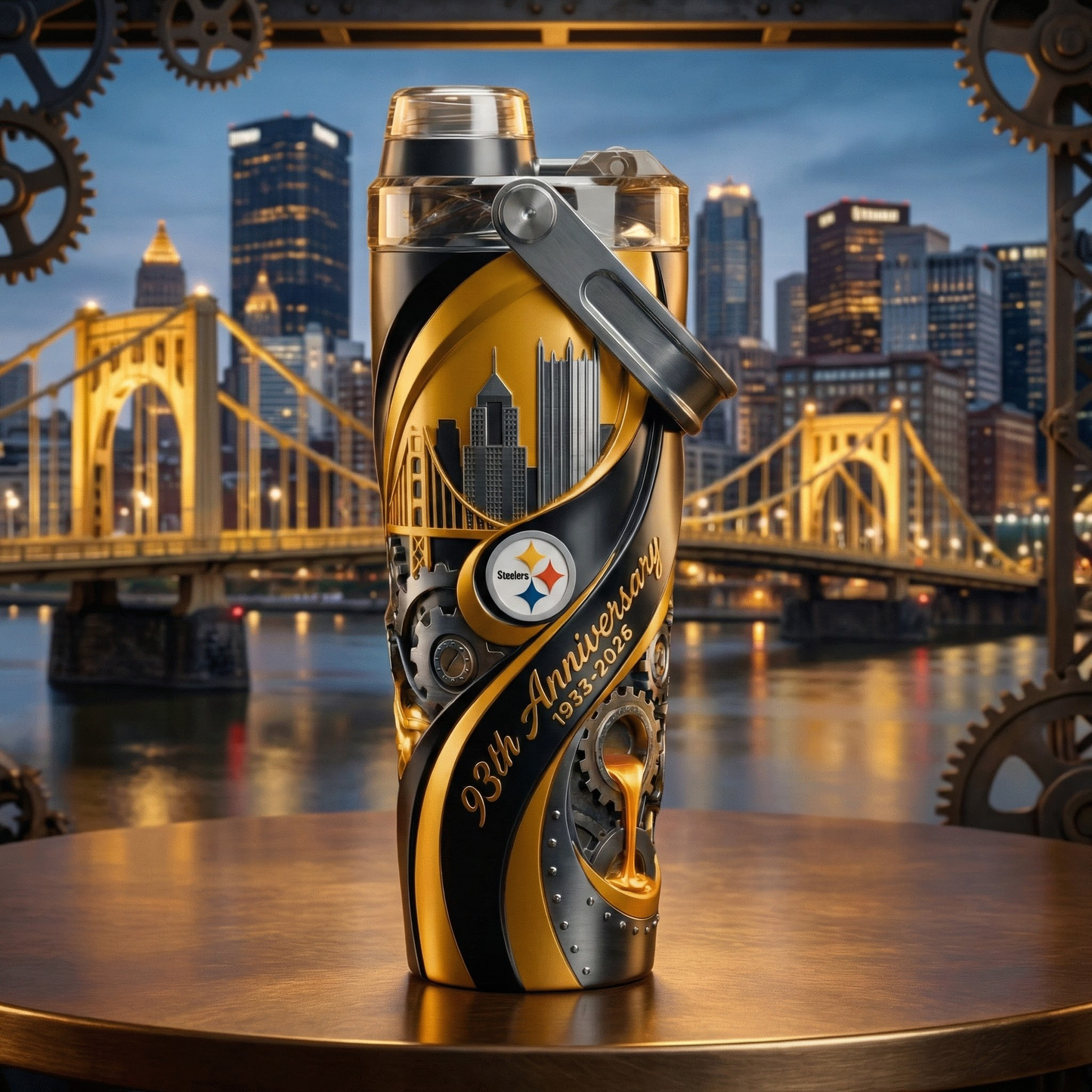 Pittsburgh Steelers 93rd Anniversary Insulated Water Bottle
