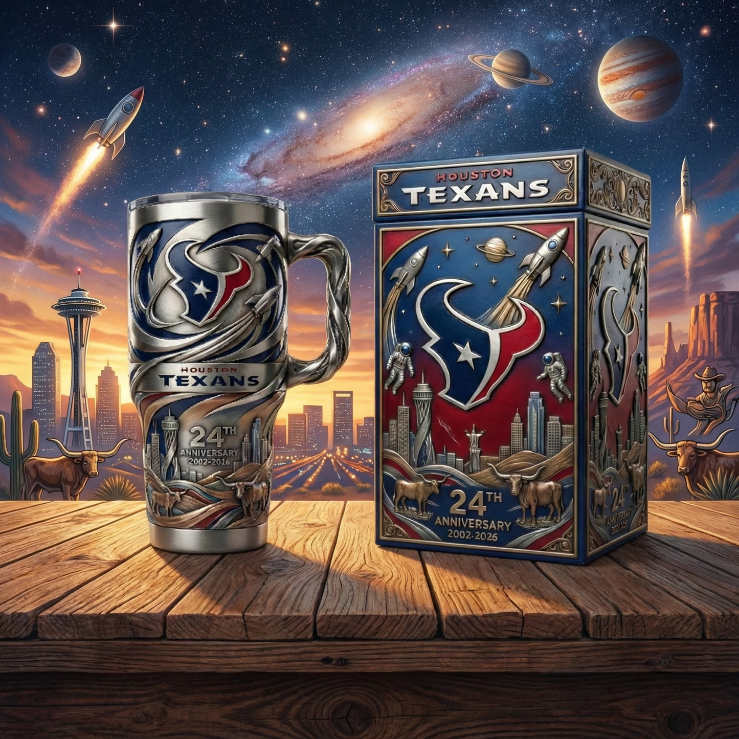 Houston Texans 24th Anniversary Insulated Tumbler