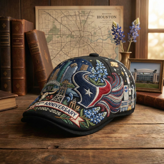 Houston Texans 24th Anniversary Embroidered Flat Cap