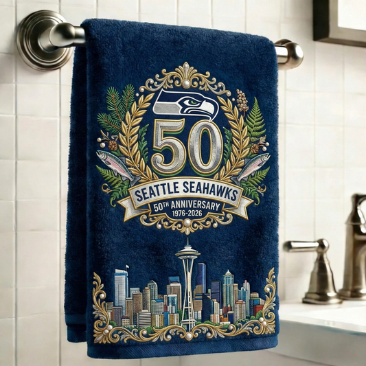 Seattle Seahawks 50th Anniversary Premium Towel