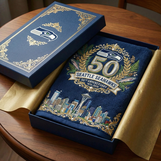 Seattle Seahawks 50th Anniversary Premium Towel